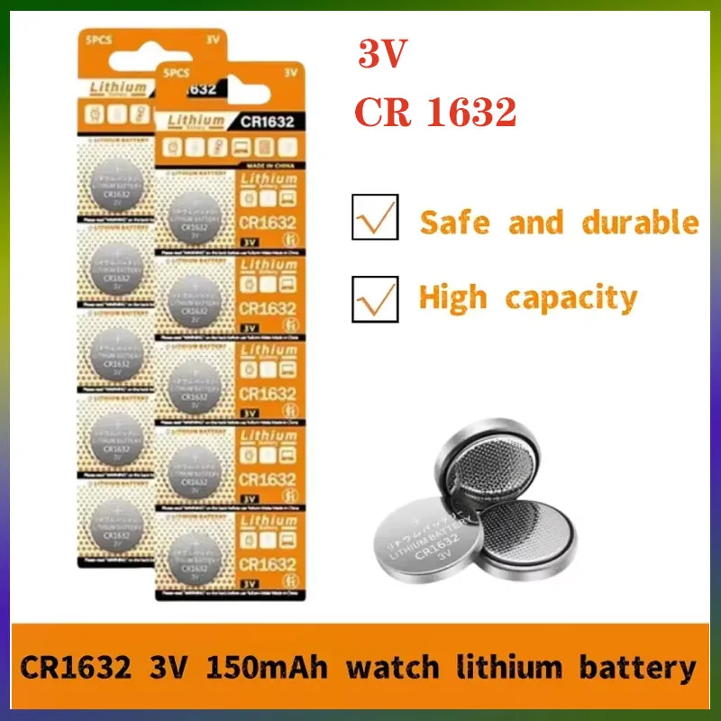 

New CR1632 3V Coin Cells Batteries for Watch Remote Control Key 10PCS