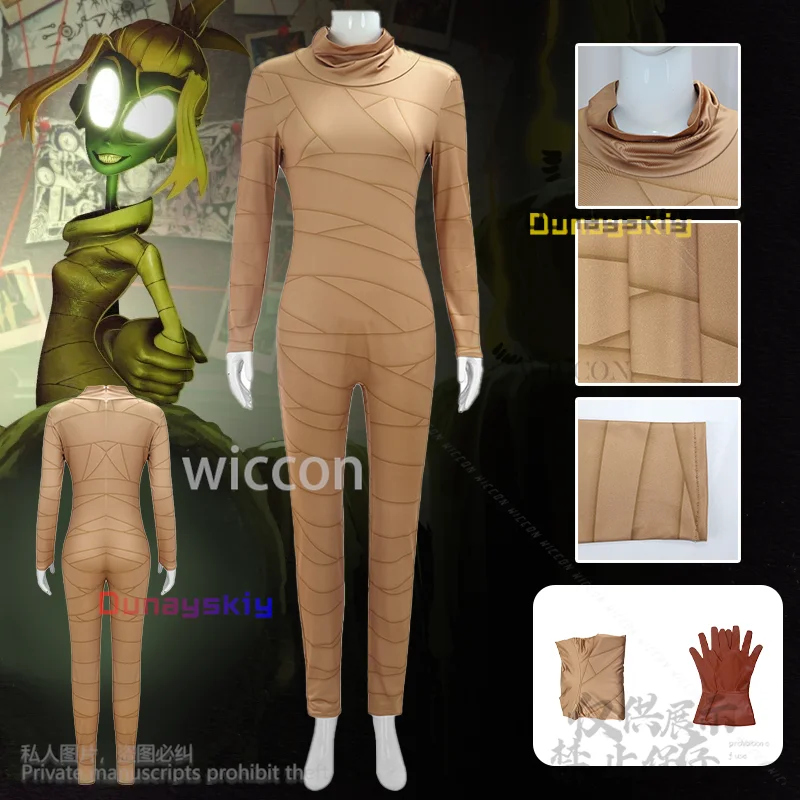 

The Gaslightt Districtt Anime Mel Cosplay Costume Sexy Mummy Bandages Jumpsuit Bodysuit Jirai Kei Girls Halloween Cos 코스프레