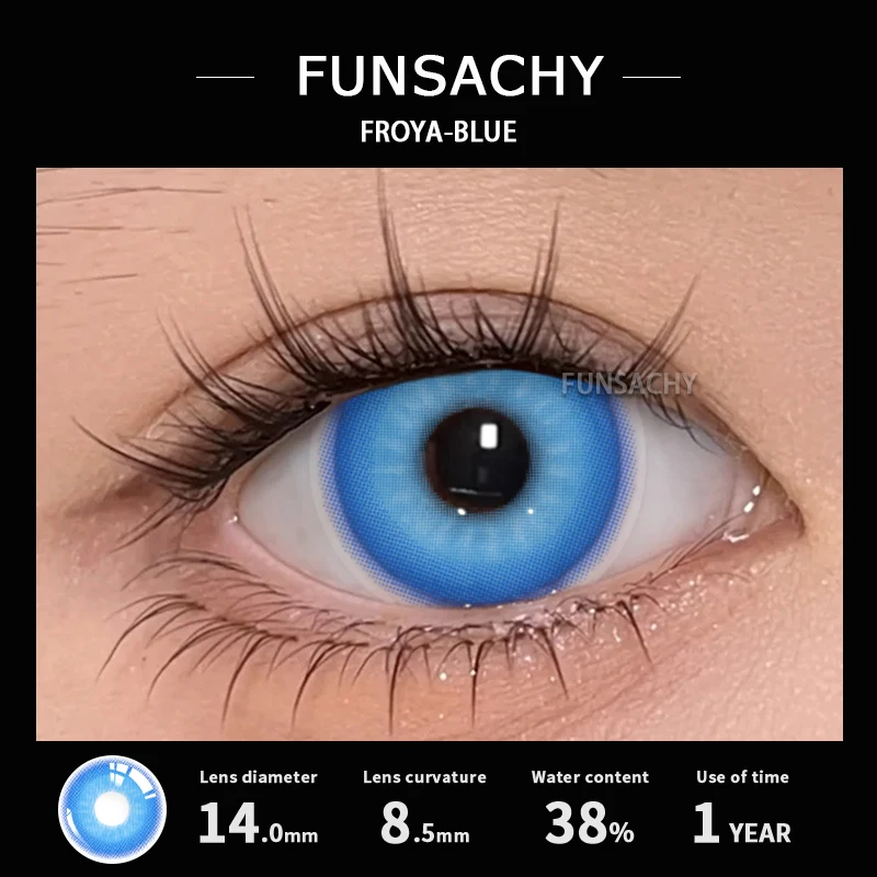 FUNSACHY Cosplay Zwart Wit Contactlenzen voor Ogen 1 Paar Gekleurde Anime Lens Oogmake-up Leerling Halloween Vrouwen mannen Accessoires