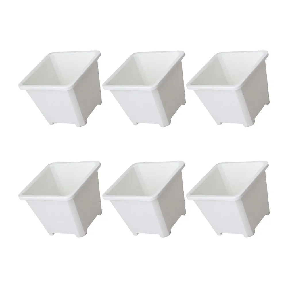 

6 Pcs Thickened Square Flower Pot Plastic Flowerpot Supply Orchid Planter Small Pots Raw Material Plants Container Miss
