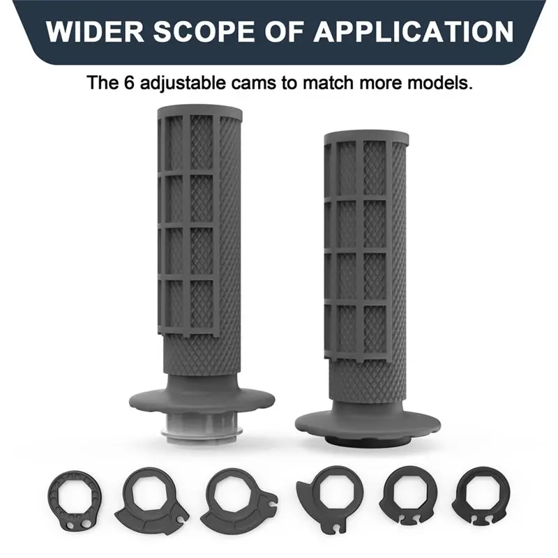 ABIB -Non Slip Lock-On Grips Handle, Universal Motorcycle Handlebar Grips With The Snap-In Cam, Dirt Pit Bike Handgrip