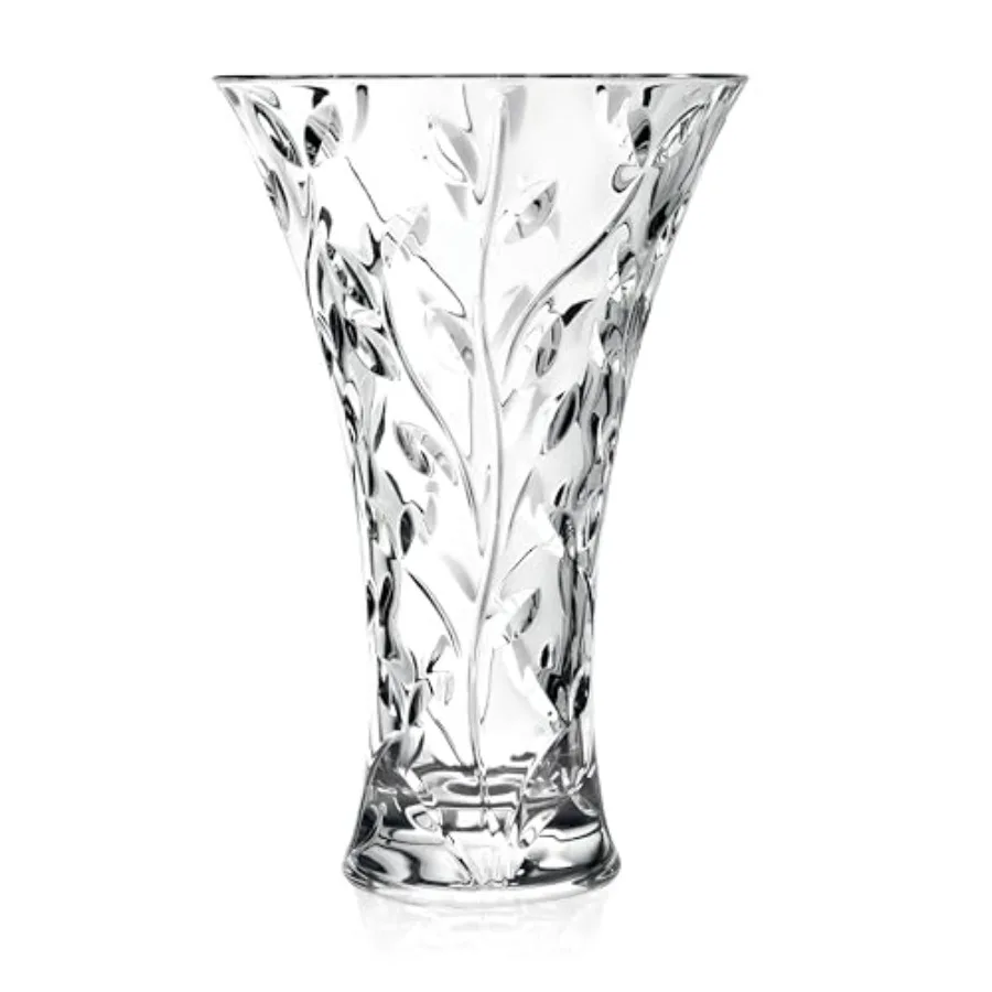 

Crystal Laurus Vase 11"-Made In Italy