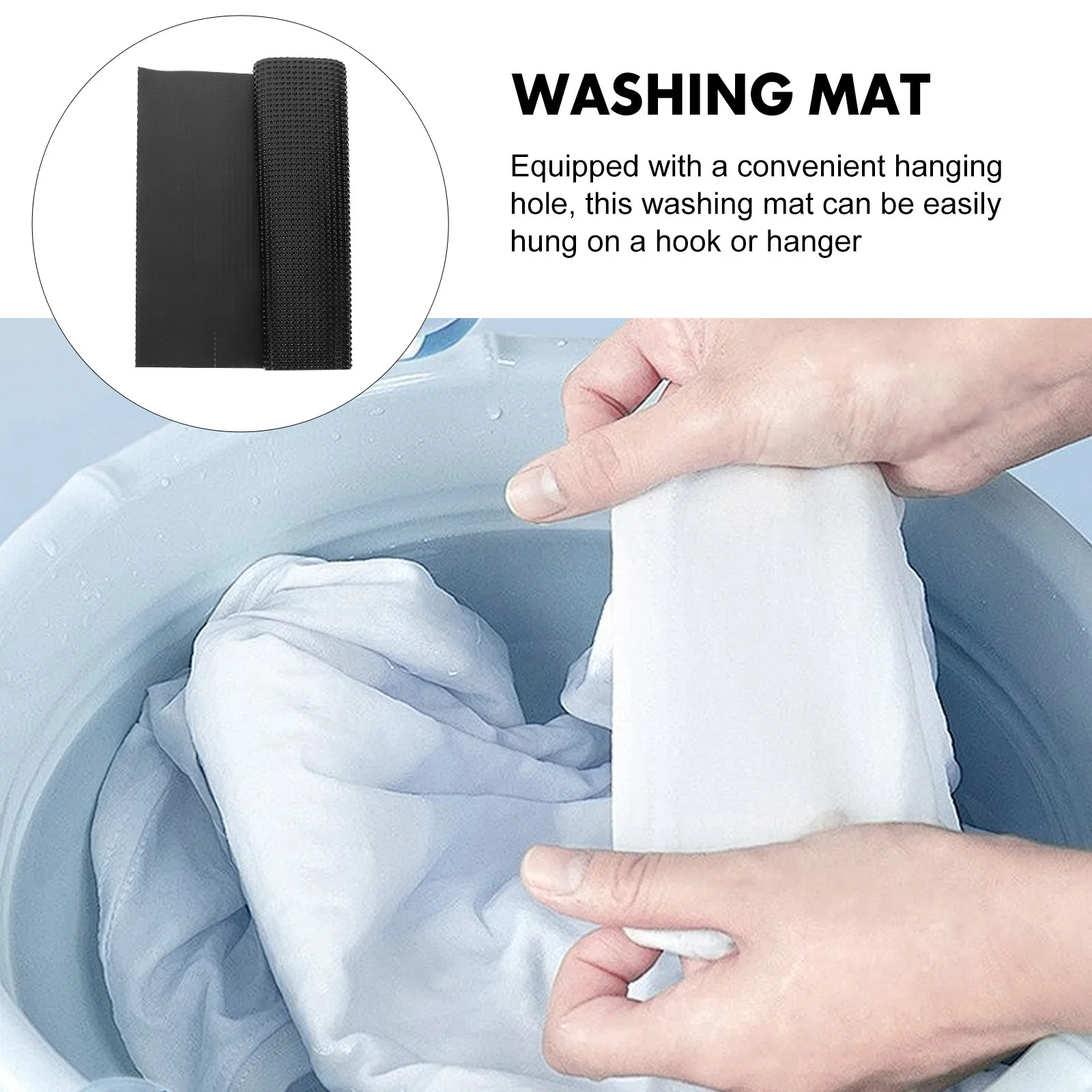 

Soft Silicone Washboard Laundry Washing Mat Foldable Clothes Washboard for Hand Washing Stain Removal Shirts Laundry Wash Pad