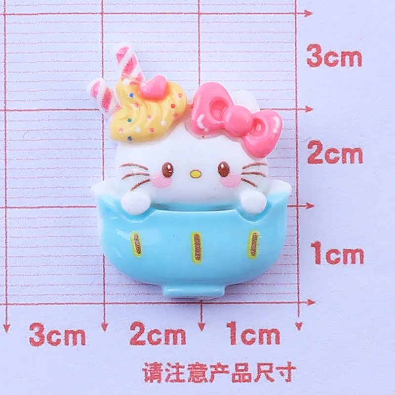 5/10Pcs Kawaii Sanrio Hello Kitty My Melody Kuromi Cinnamoroll Diy Hairpin Charms Ornament Phone Case Accessory Girl Cute Gift