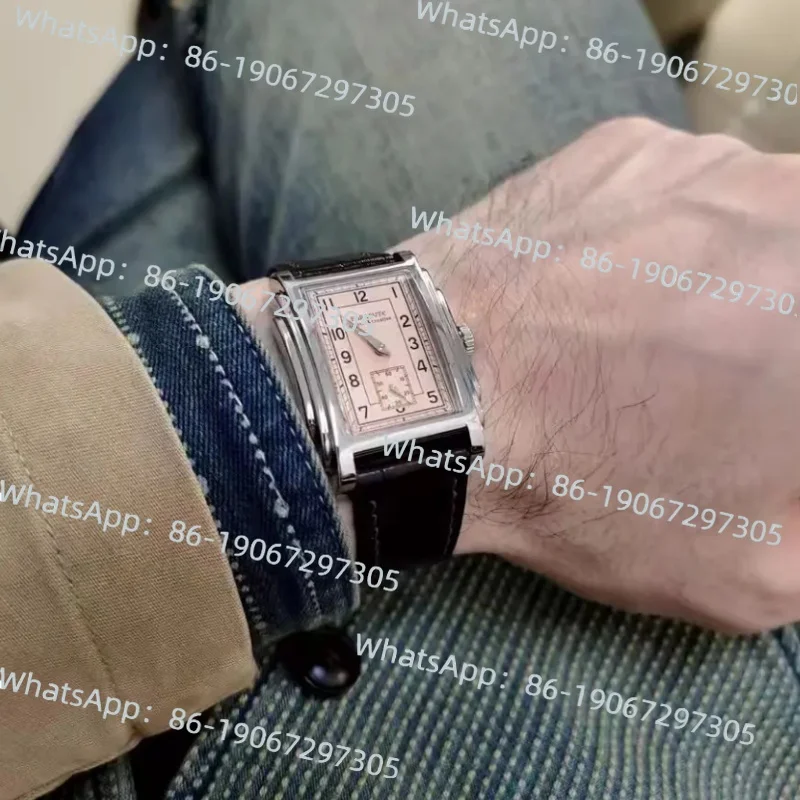 

Ретро мелкая шлифовка с квадратным шармом Huichuan, дизайнерская концепция, ручные механические мужские пригородные часы