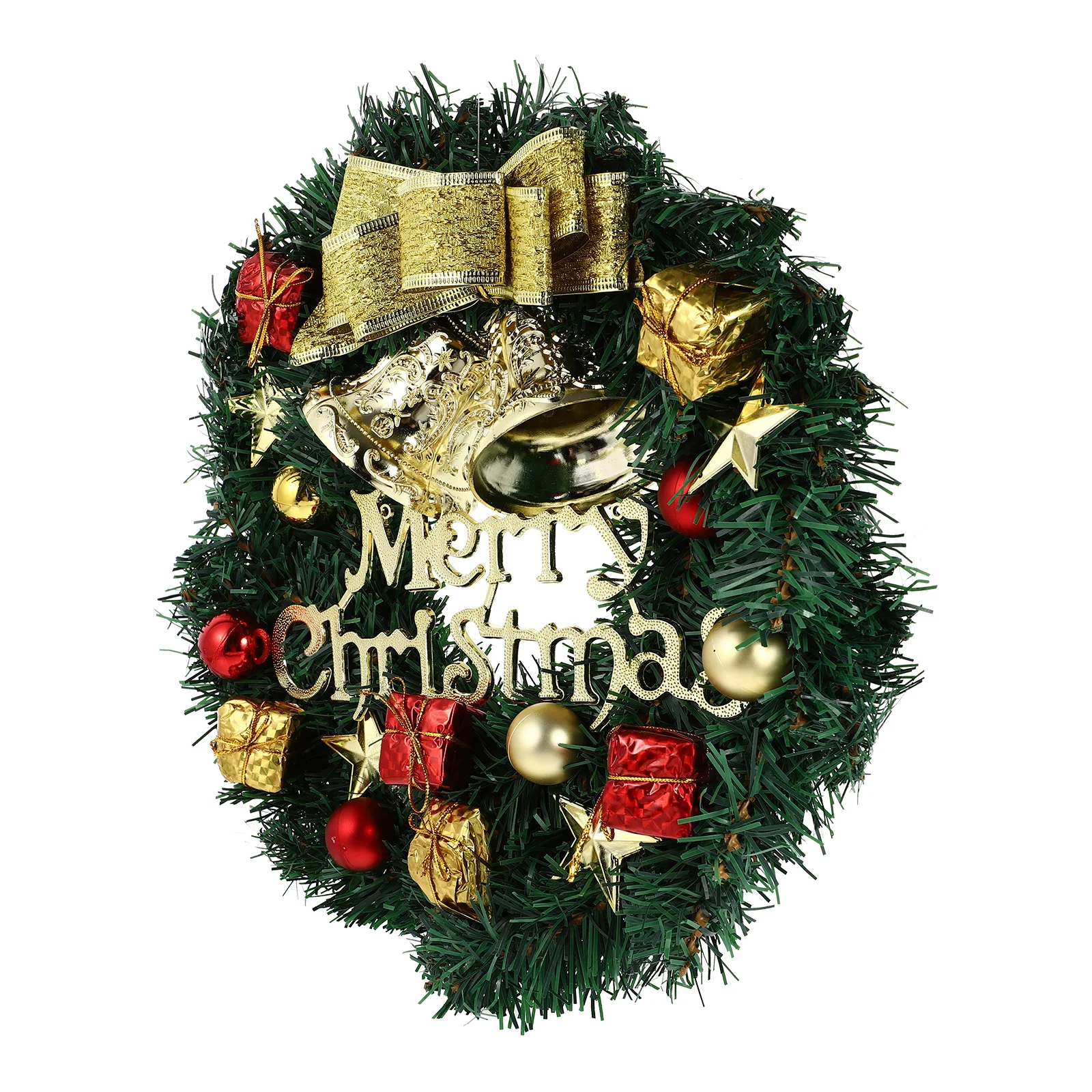 

Simulated Wreath Decorations Christmas Outdoor Festival Holiday Manual Fake Garland Hanging Pvc