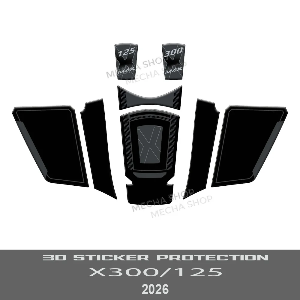 

Аксессуары для скутеров XMax 300 XMAX125 2023 2024 2025 2026: 3D-наклейка из эпоксидной смолы, водонепроницаемая наклейка-декаль для защиты бака
