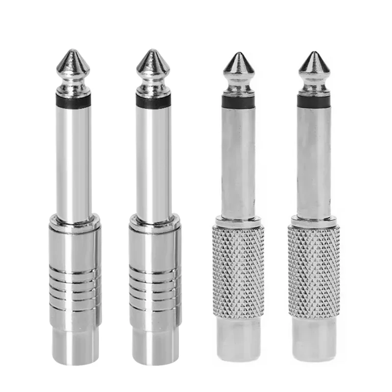 5Pcs Dual RCA Male/Female to 3.5mm 6.5mm Connector Converter Speaker Mono Audio Plug Adapter