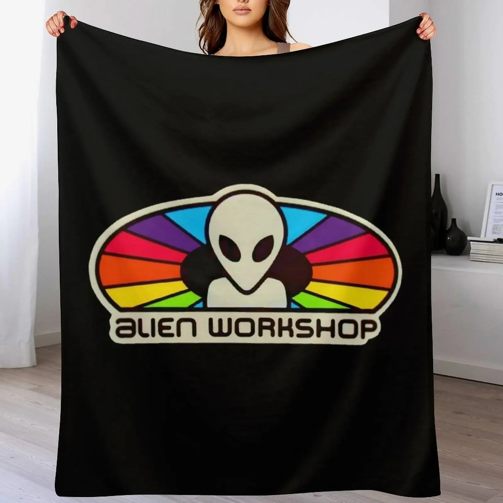 popular alien workshop colorful logo Essential Throw Blanket Sofa Stuffeds Blankets