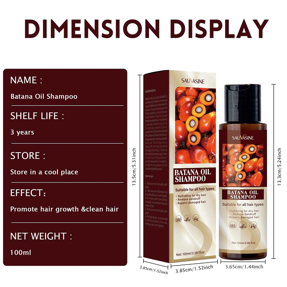 바타나 오일 샴푸, 탈모 방지 제품, 천연 바타나 샴푸, 딥 클렌징 모이스처라이징 두피, 샤인 헤어 케어