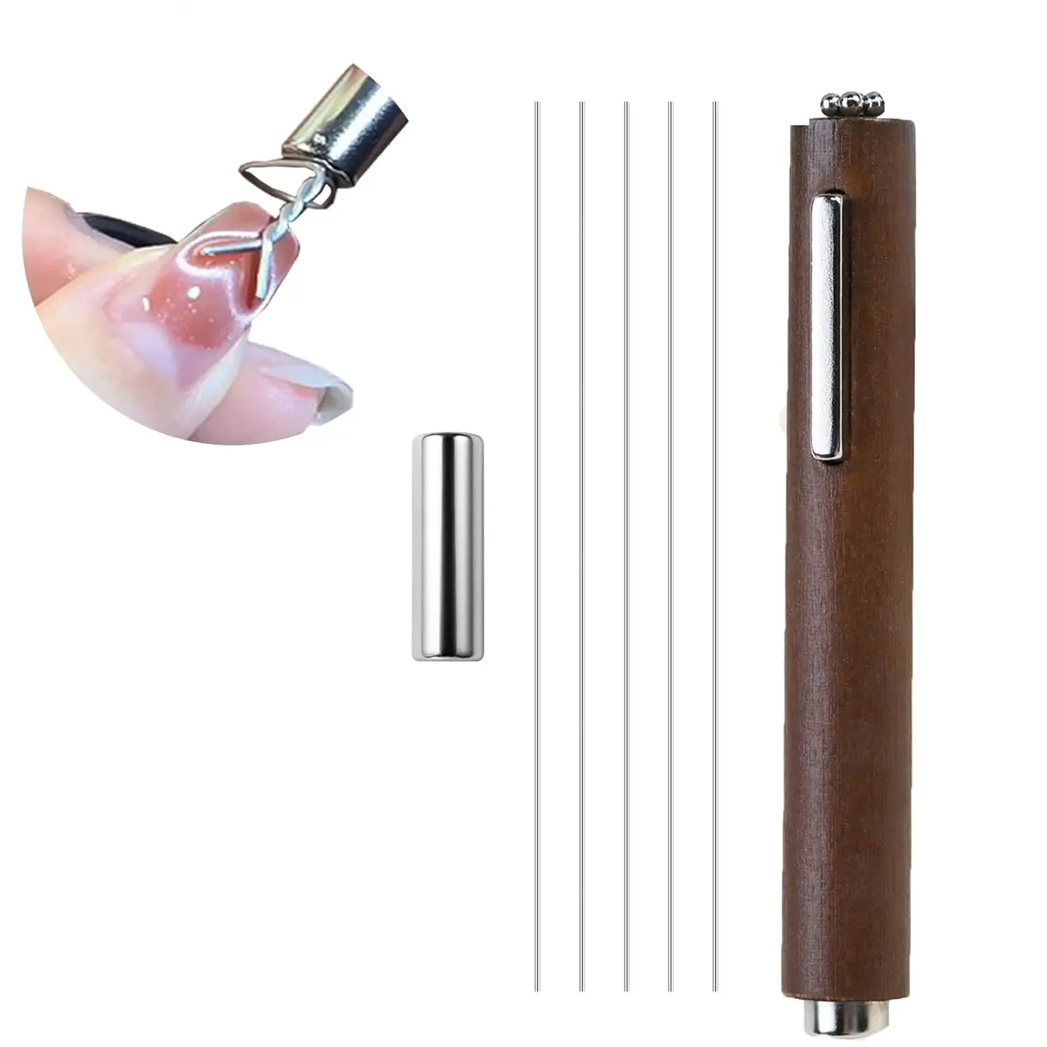 LINMANDA 3-in-1 Magnetisches Nagelwerkzeug Magnetischer Nagellack-Stift für Katzenauge-Gel-Nagellack Geeignet für Heim-DIY und Nagelstudios