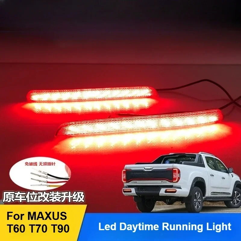 

for MAXUS T60/T70/T90 2019-2023 Car Led Rear Bumper Reflector Light DRL Dymanic Turn Signal Rear Fog Lamp Brake Warning Light