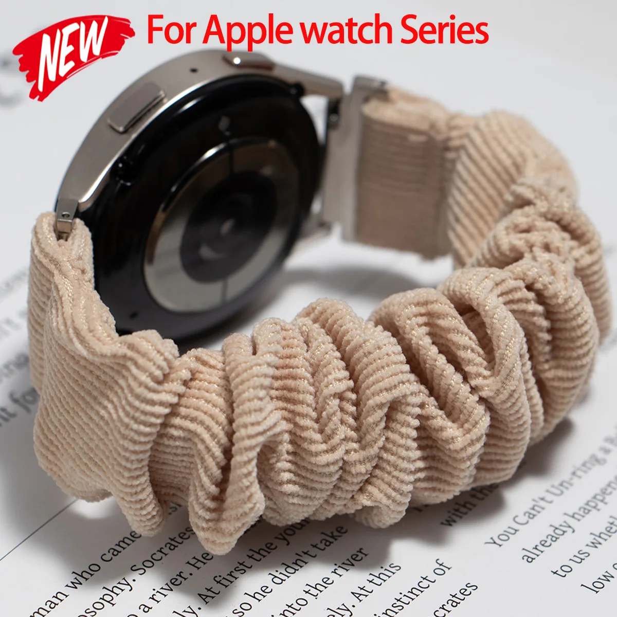 Scrunchie Strap For Apple Watch Ultra3/2 49mm 44 40 42mm 41mm 38mm 45mm Nylon Solo Loop Women Bracelet For iWatch 11 10 9 8 SE3