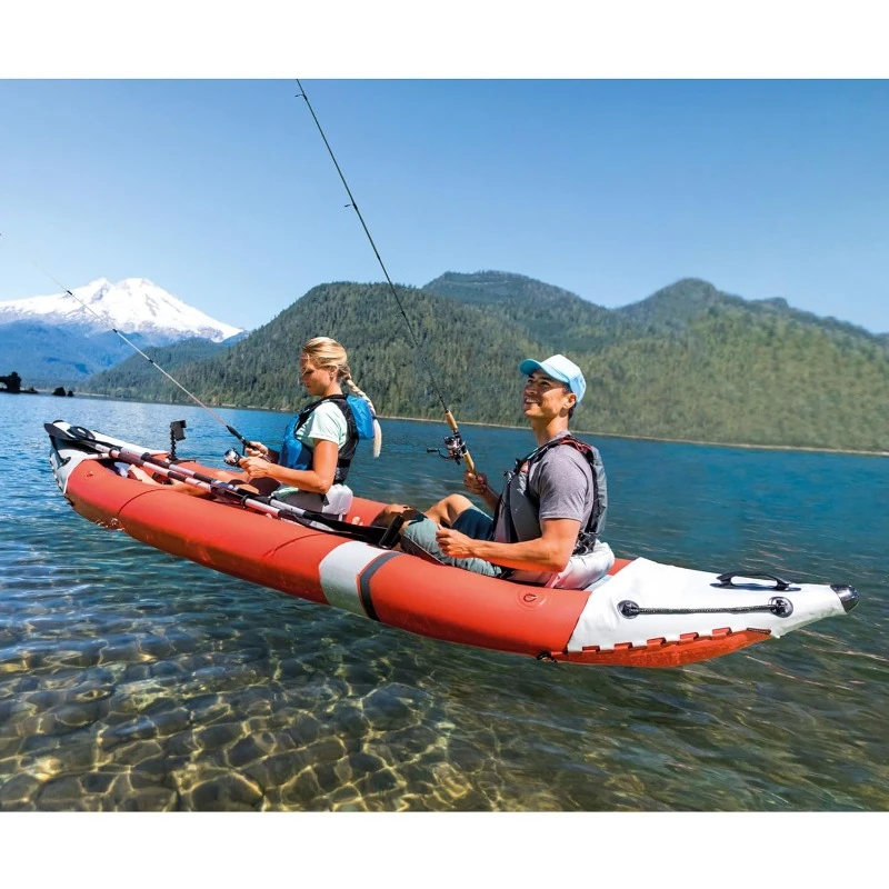 home. 68303EP Excursion Pro K1 Inflatable Kayak Set:  Pump – SuperTough PVC – Adjustable Bucket Seat