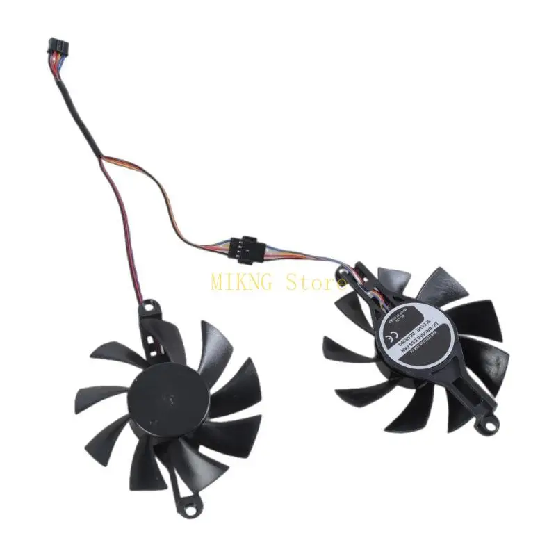 Parte reemplazo ventilador enfriamiento 4pin 80 mm para RX580 2048 Tarjeta gráfica Mejor venta