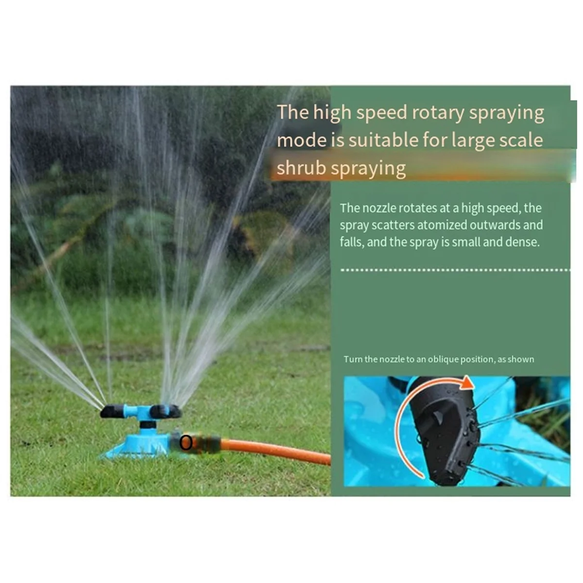 Automatic Sprinkler 360 Degree Automatic Rotating Sprinkler Lawn Garden Irrigation Equipment Rotating Sprinkler BlueJAS