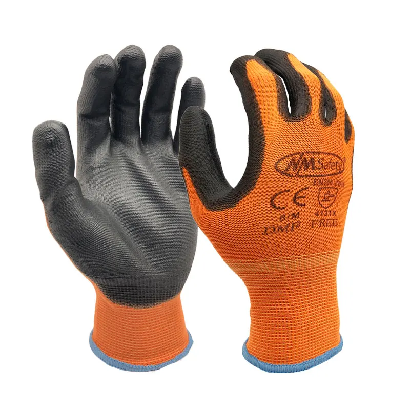 

Mechanic Work Gloves with PU Nitrile Safety Coating, Nylon Cotton Work Gloves, Palm Coated, CE EN388, 4131X, 12 Pairs