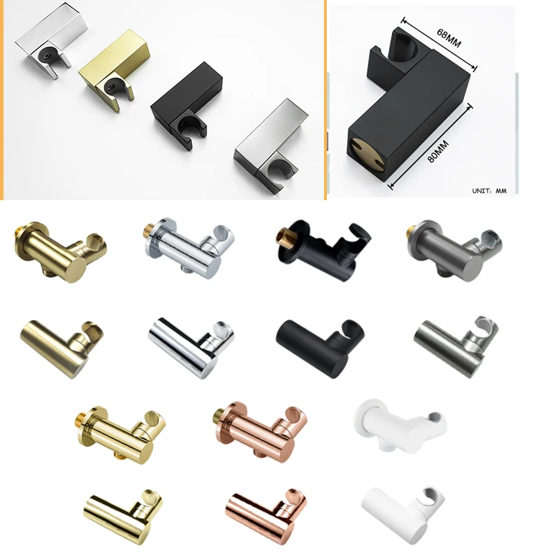 

Soild Brass Handheld Shower Head Support Glossy Rose Gold White Shower Holder Bracket Wall Mount for Bathroom Hand Sprayer