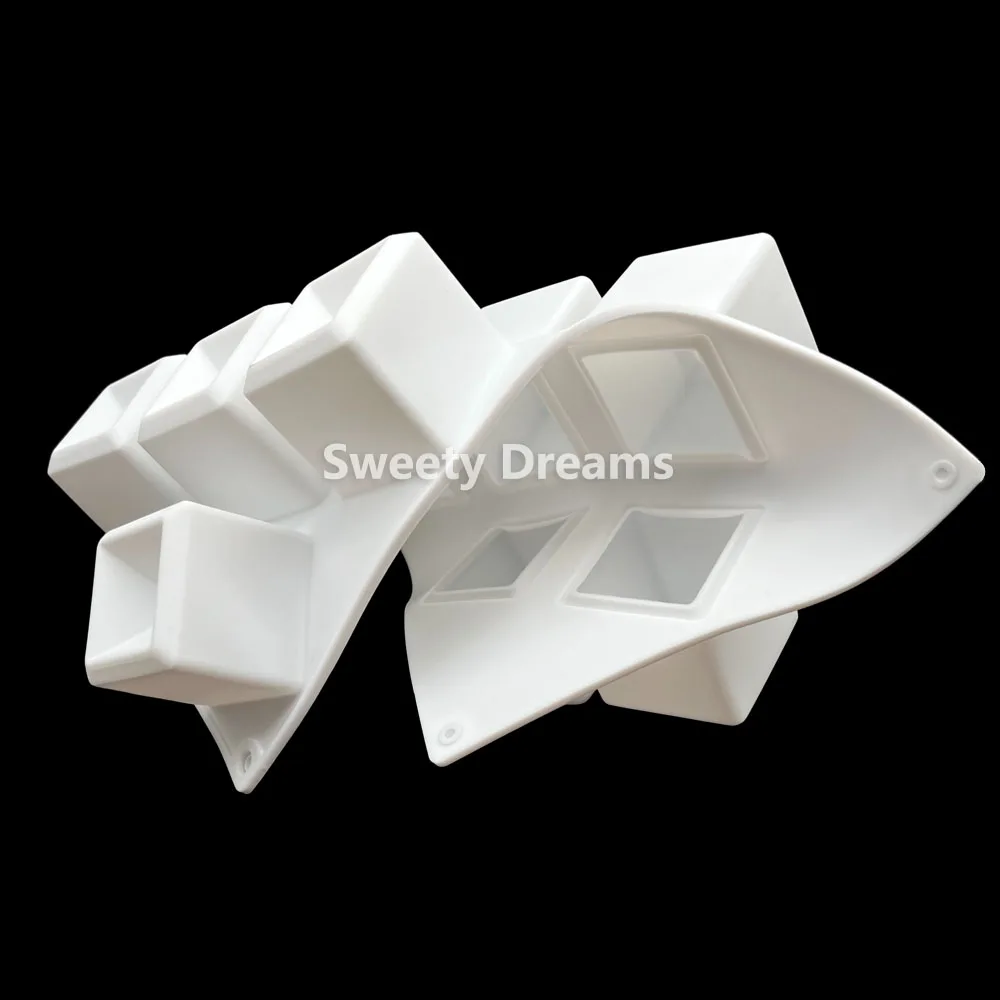 9 ثقوب سيليكون موس قالب الكعكة مكعب شكل مربع غير عصا الشوكولاته هلام الكعك قالب الآيس كريم أدوات تزيين الخبز #4