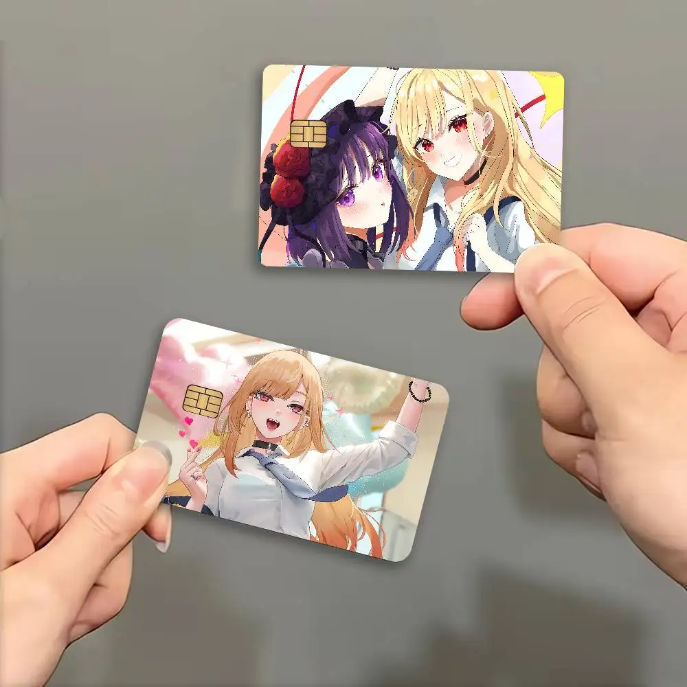 M-My Dress-Up Darling Marin Kitagawa Anime Anime Cartoon Bear Skin Sticker Film Tape Case for Big Credit Debit Card Front Side
