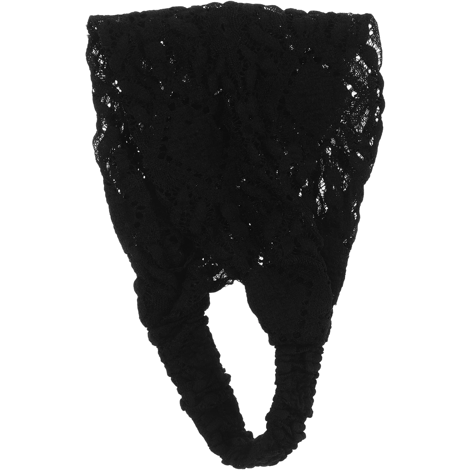 

Floral Lace Headband For Women Elastic Bandana Fashion Wide Floral Lace Headbands Hair Accessory Boho Wrap Conceal Gray