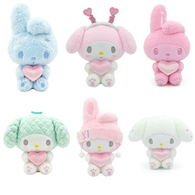 

Sanrio 22cm Hello Kitty Plush Doll Toy Cartoon Girls Stuffed Animal Kuromi Pillow Doll My Melody Cinnamoroll Doll Gift Toys