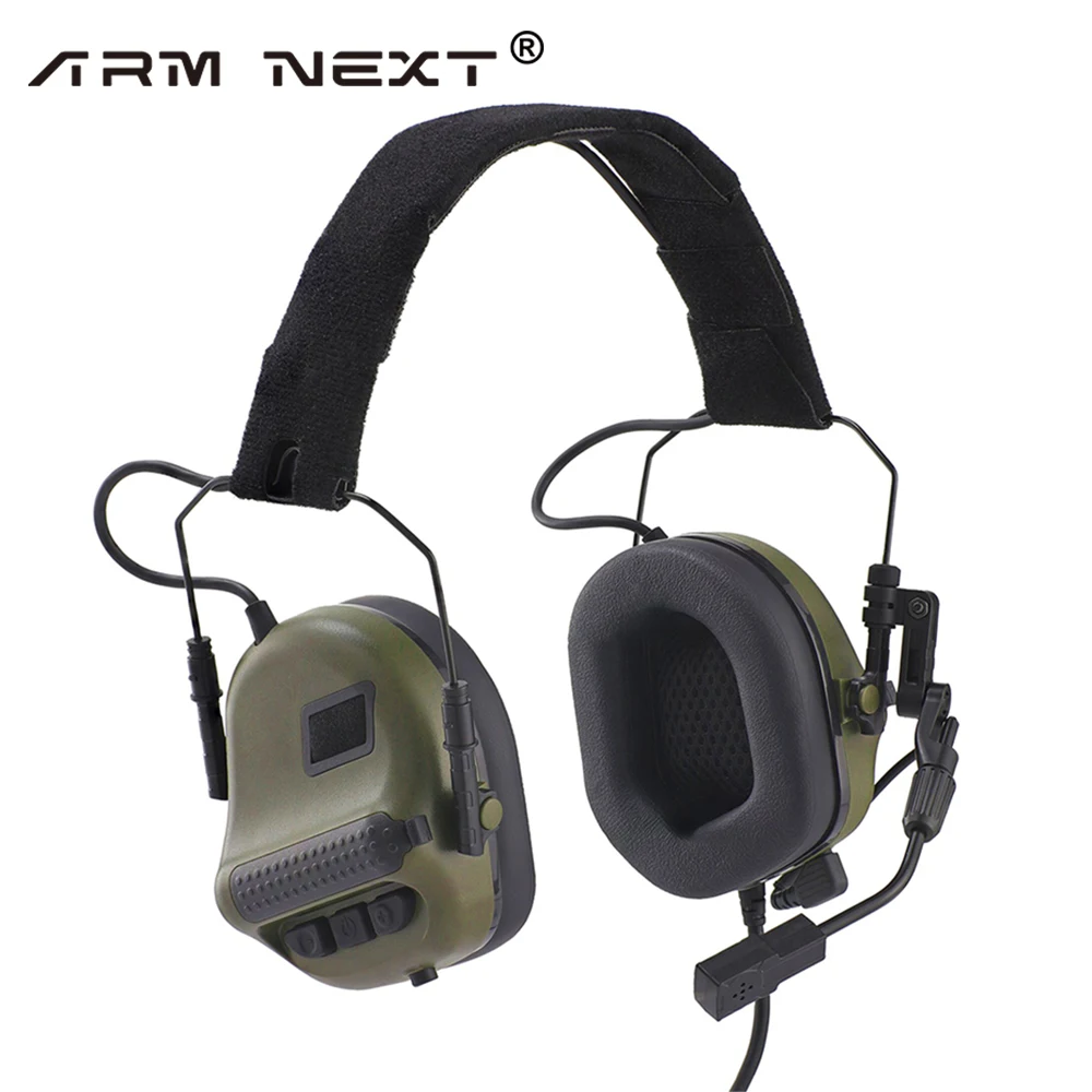 Airsoft Tactical Headset Foldable Earmuff Microphone Military Headphone Shooting Hunting Ear Protection Earphones