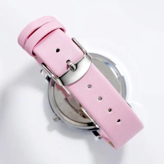 Kegllect-Montre à quartz circulaire avec grand cadran pour femme, chiffres romains simples, cadeau d'anniversaire
