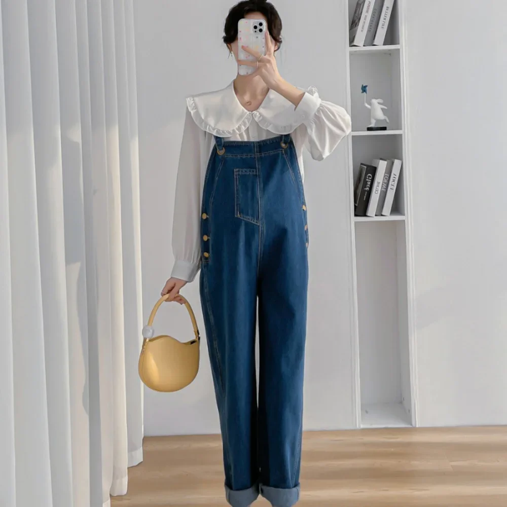 Maternity Denim Strap Jeans Trousers Suspenders Pants for Pregnant Women Overalls Jumpsuits Pregnancy photoshoot Clothing