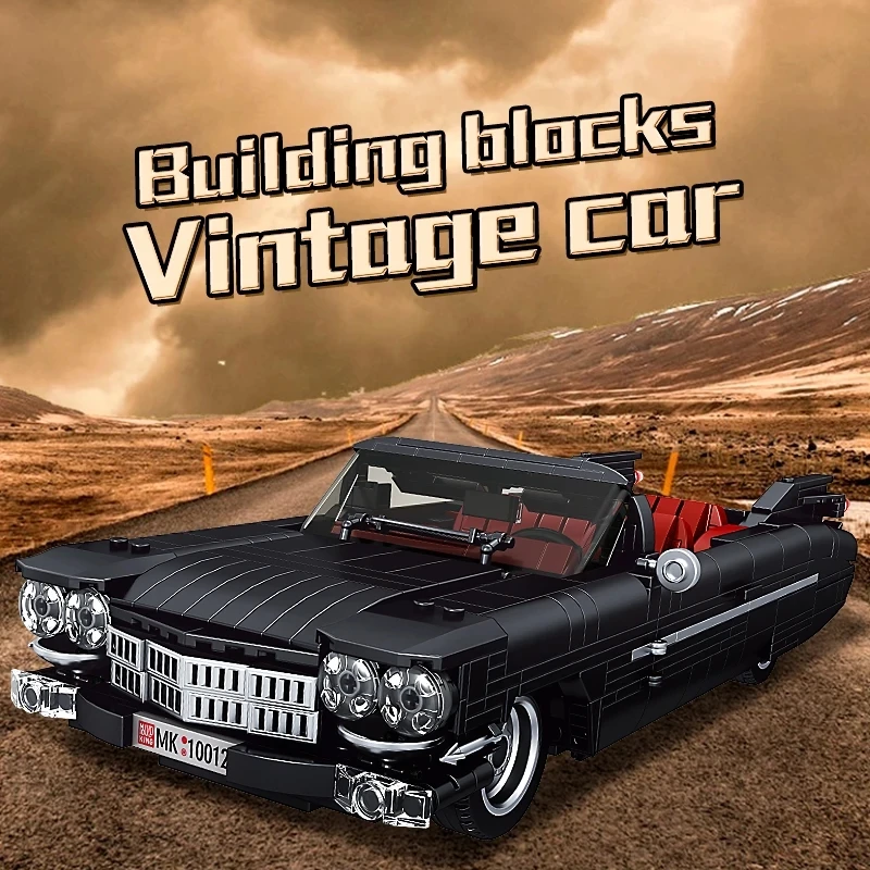 1245pcs Technical Creative Cadi Elrado Vintage Classic Car Building Block Model Retro Convertible Vehicle Bricks Toys Kids Gifts