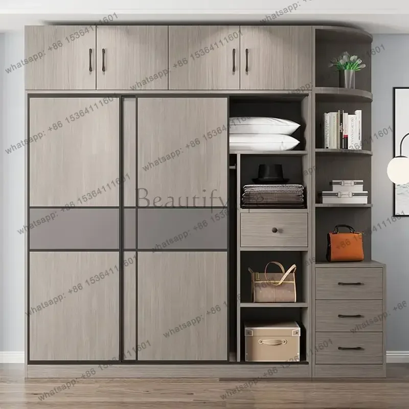 Factory Direct Wood Clothing Wardrobe Cabinets Drawers Women Luxury King Size Wardrobe Shelf Girl Modern Muebles Para El Hogar H