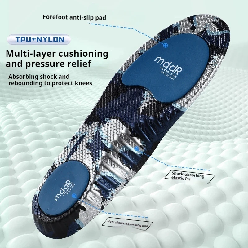 1Pair/2Pair High elasticity sports insole breathable shock-absorbing running insoles arch support correction insoles