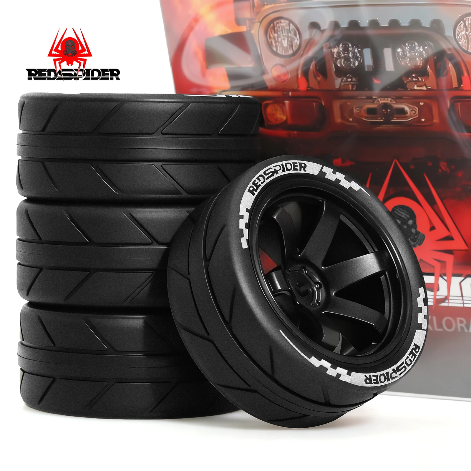 1/10 RC Racing Wheels Tires plastic Wheel Rims Hub12mm Hex for RC On ...