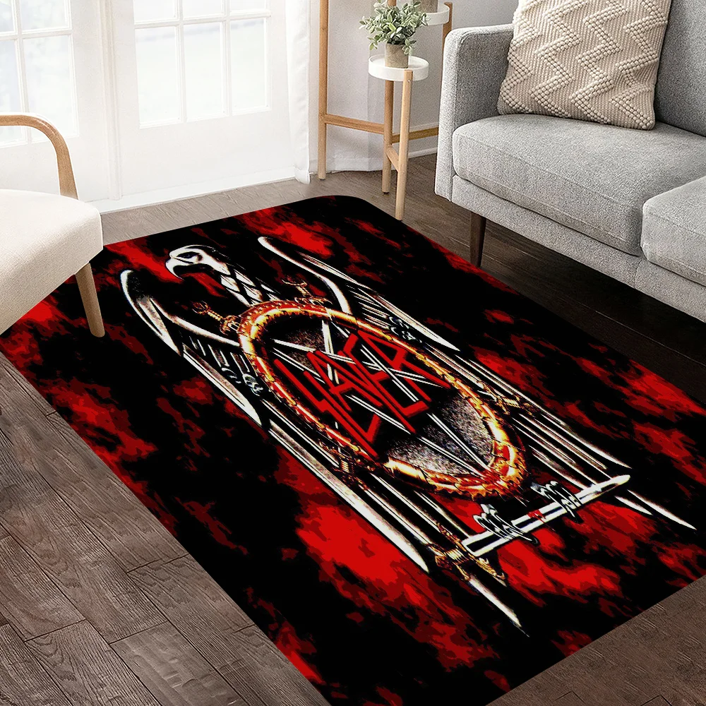 Slayer Heavy Metal Band Floor Mat Kids Room Bedroom Decoration Balcony Anti-Slip Doormat Living Room Welcome Rug