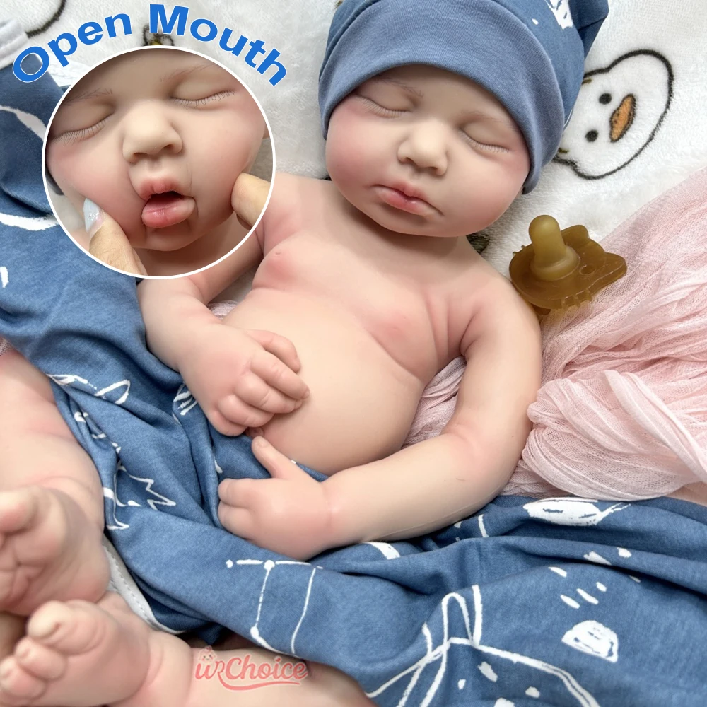 

50 см открытый рот Loulou мягкая на ощупь силиконовая реборн для маленьких девочек/мальчиков реалистичные видимые вены очаровательная кукла для рождественского мемориального подарка