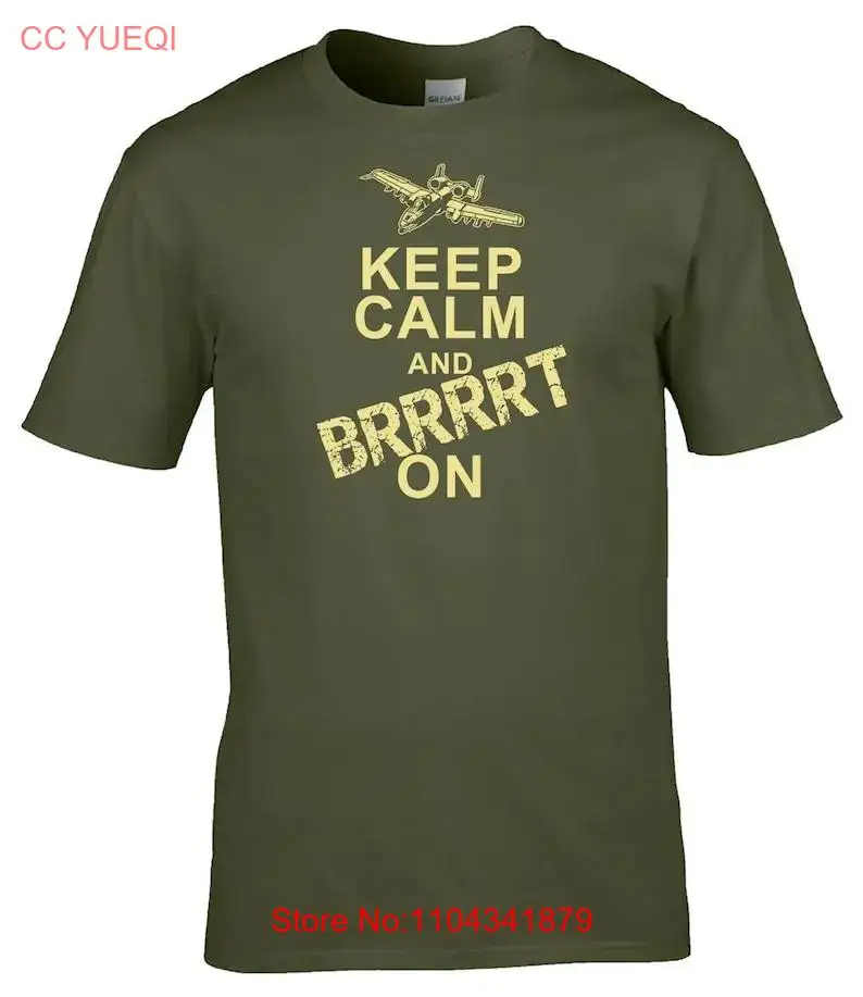 a10 thunderbolt T shirt Military aircraft Keep calm and Brrrrt on warthog tees Top aviation gift for men Free UK delivery