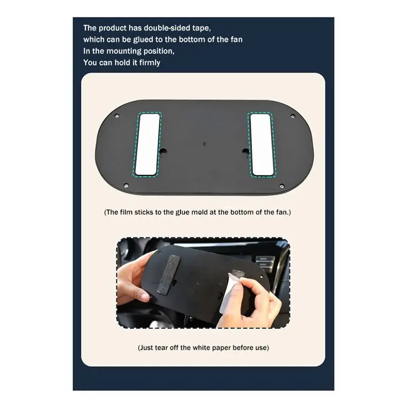 SWXF Ventilatore per auto USB Ventilatore a doppia testa Ventola di raffreddamento automatica portatile Raffreddamento Ventilatore elettrico per vento grande Ventilatore pieghevole per auto per uso domestico