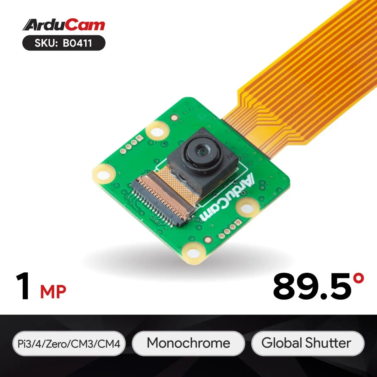 

Arducam OV9281 Monochrome Global Shutter Camera Module for Raspberry Pi