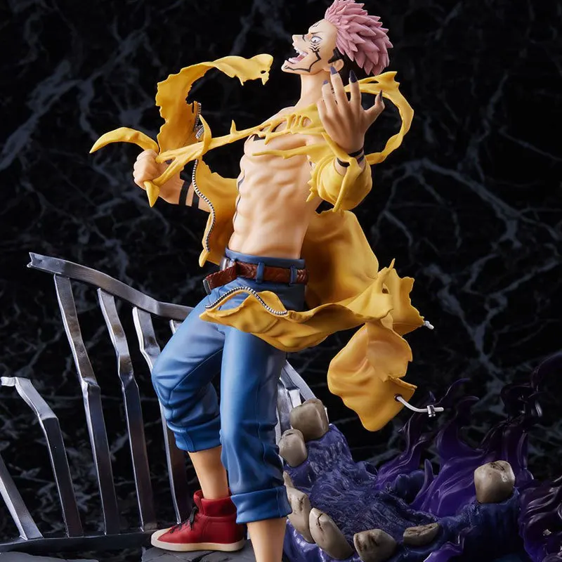 New High Quality 23cm Jujutsu Kaisen Ryomen Sukuna Action Figure Pvc Model Anime Peripheral Collectible Toy Ornament Gift