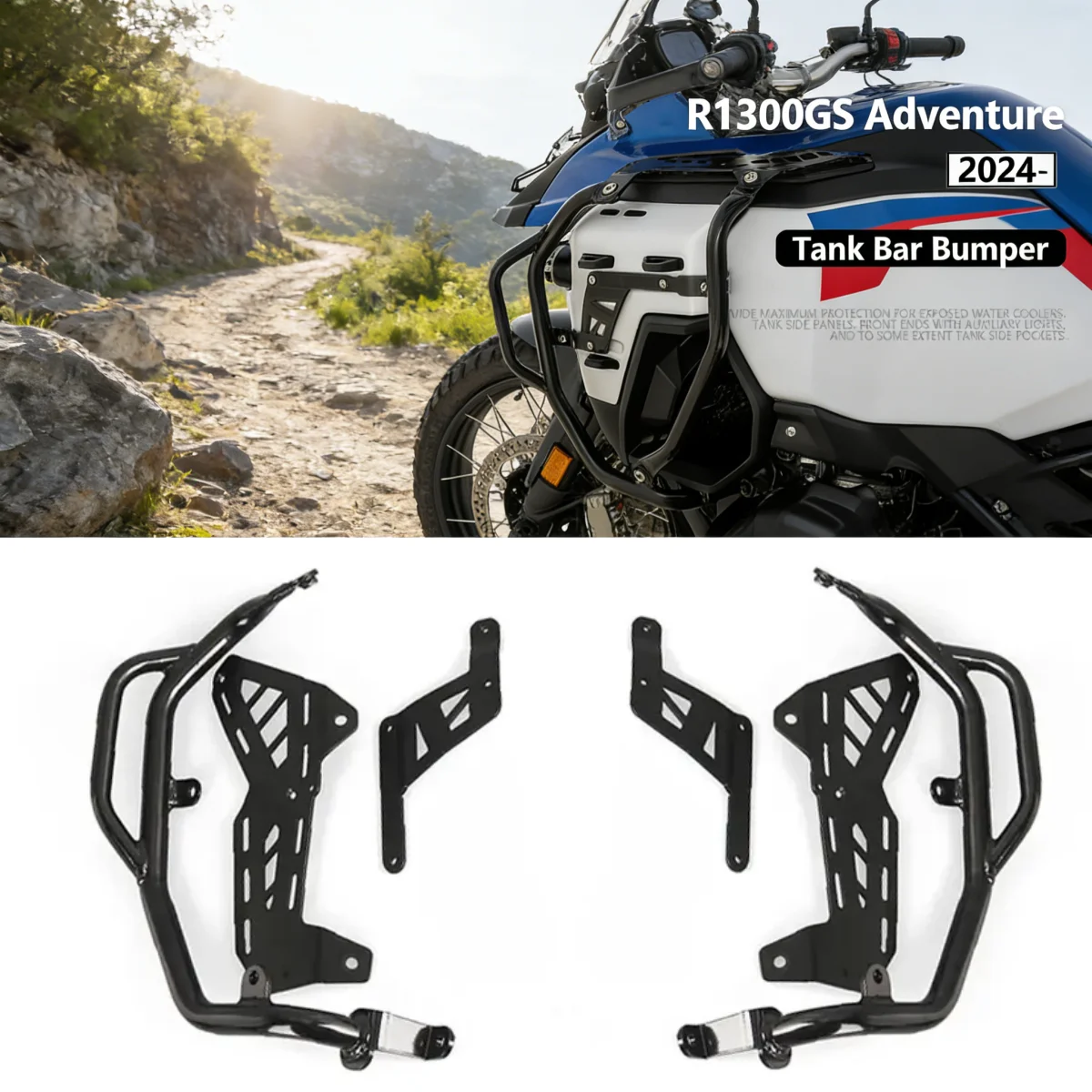 

For BMW R1300GSA R1300GS ADV R 1300 GS Adventure 2024- Highway Crash Bar Bumper Engine Tank Guard Ultimate Pro Frame Protection