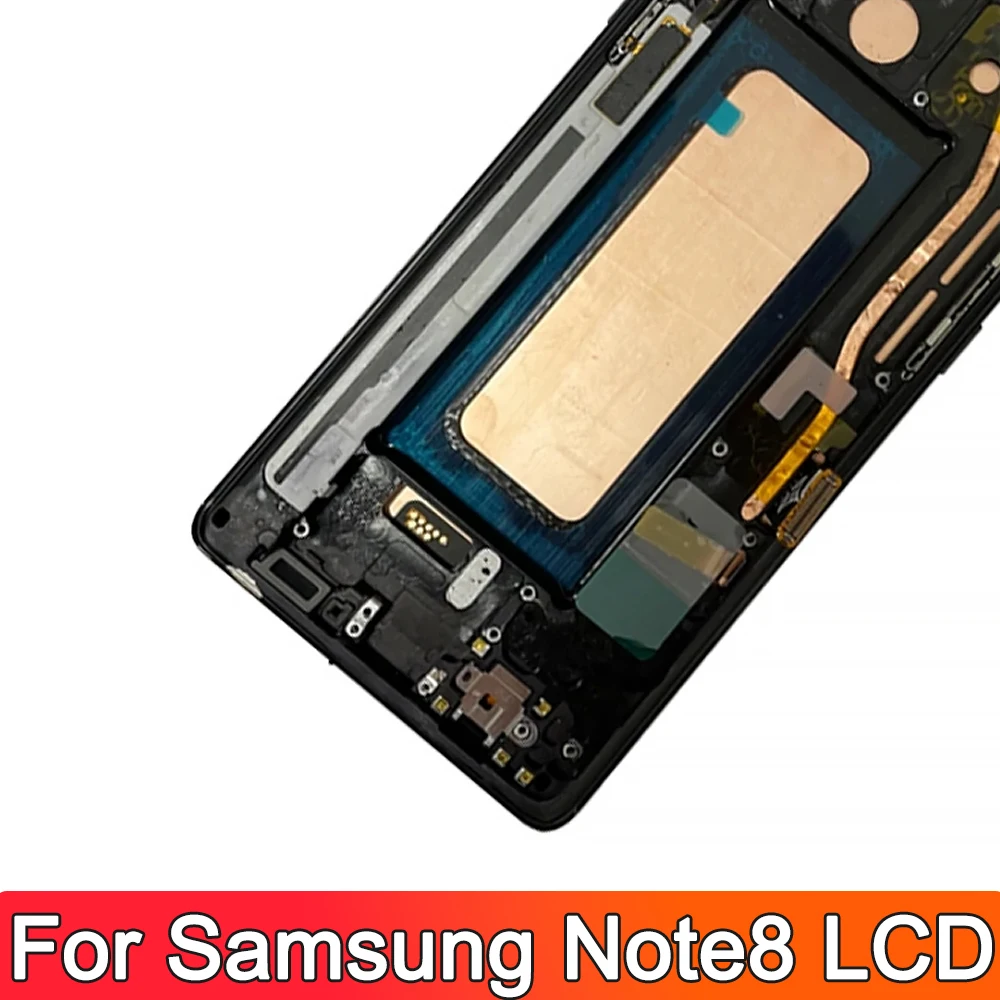 TFT LCD touch screen for Samsung Galaxy Note 8 N950 N9500, replacement parts with frame, 100% tested