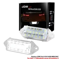 2PCS Canbus LED Car Number License Plate Light White for Mitsubishi Lancer EVO VIII 2004-2008 EVO X 2008-2018 8341A099 MB596500