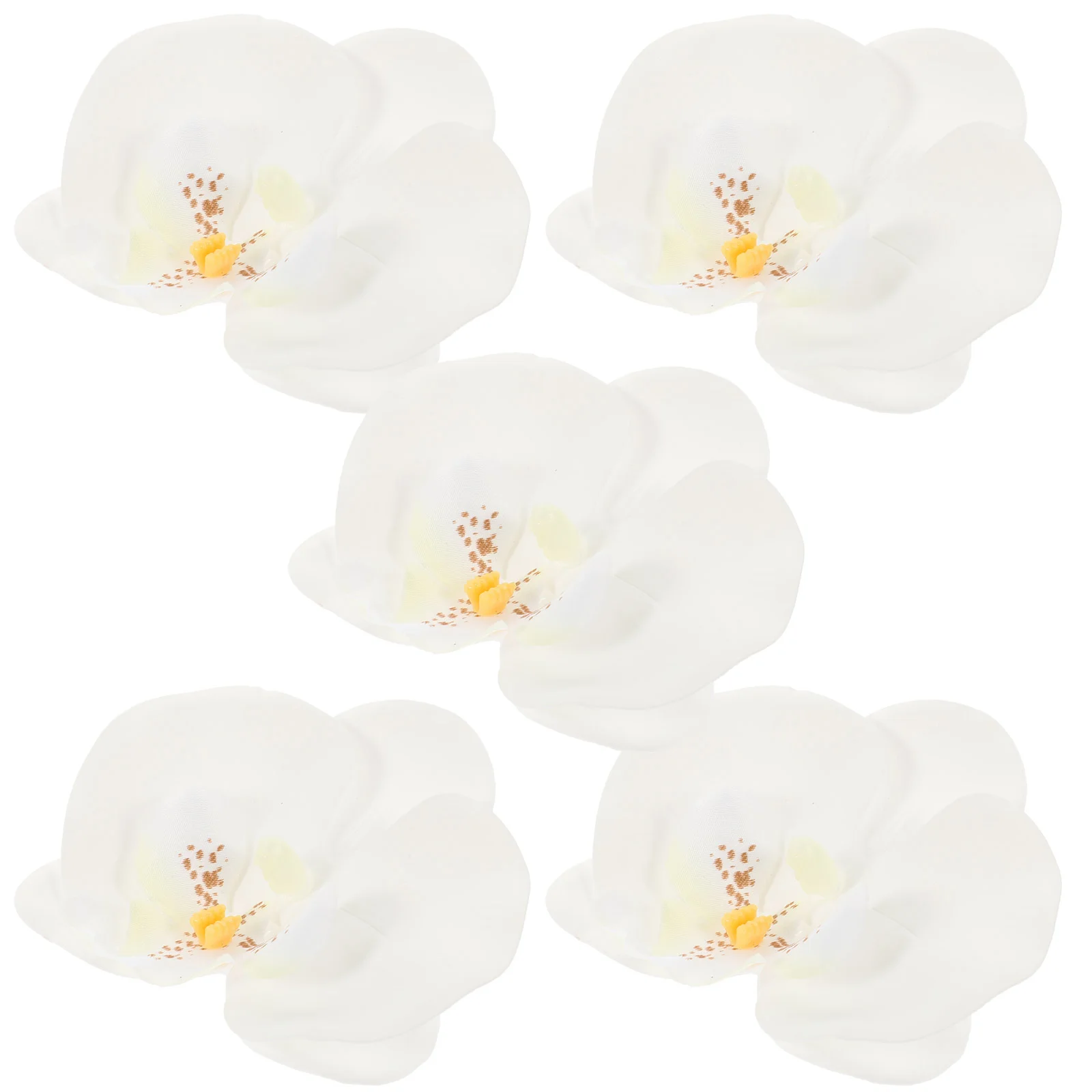 5 pçs artesanato falso phalaenopsis artesanal diy flor fazendo acessórios de chapéu flores artificiais (8cm) cabeças de orquídea de seda