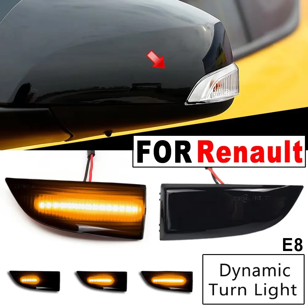 Fit for Renault Megane 3 MK3 III RS 2008-2016 Laguna III X91 Fluence LED Dynamic Blinker Indicator Mirror Turn Light Signal