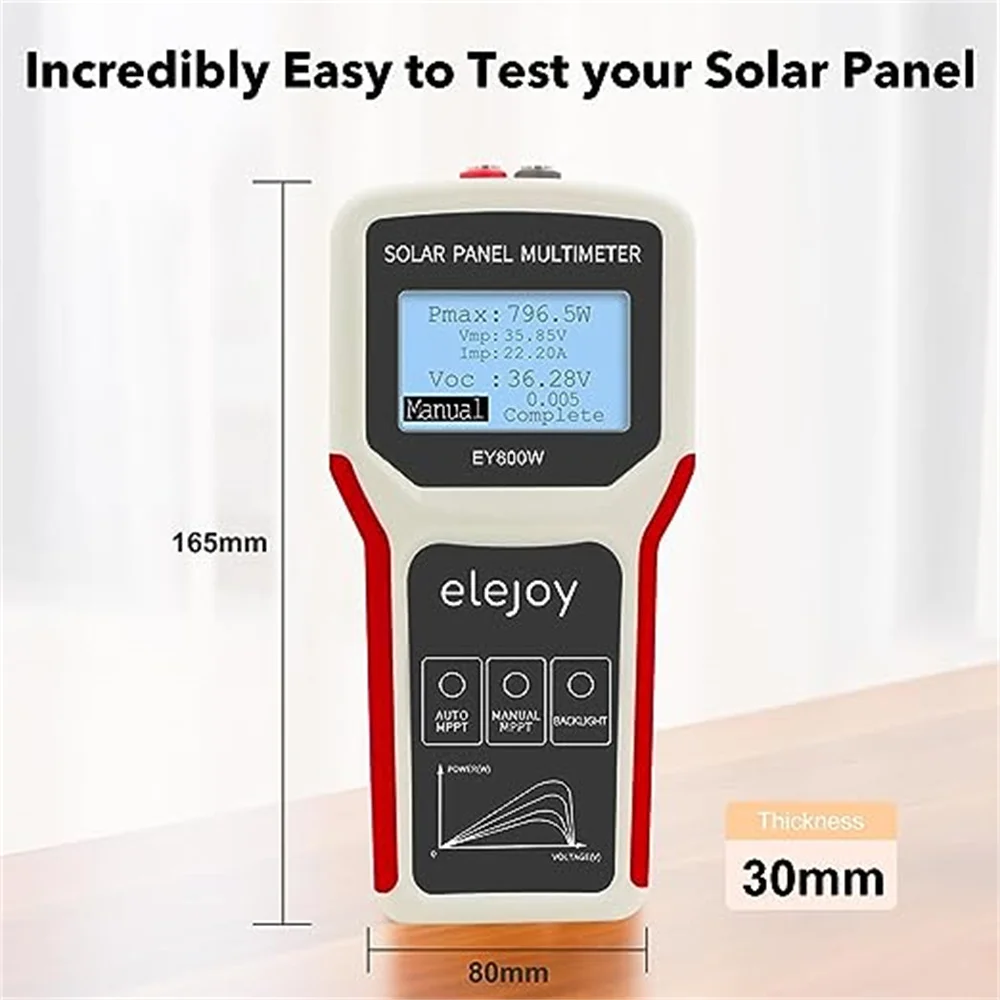 EL400 EY800W Solar Panel Tester Multimeter Photovoltaic Smart Tester Panel Auto/ Manual MPPT Detection LCD Voltage Testing Tools