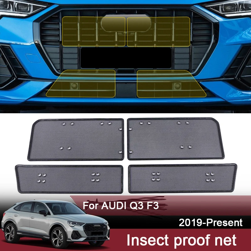 

Car Insect Proof Net For AUDI Q3 F3 Sportback 2019-2025 Water Tank Cover Racing Grid Protective Net Condenser Internal Accessory