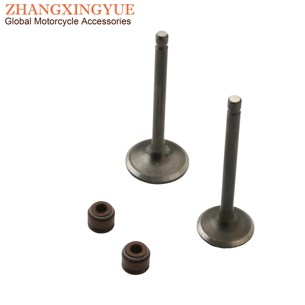 2PC YBR125 Intake And Exhaust Valves For Yamaha XT125R XT125X XT125 X R YBR 125 YB125SPD YBR125ED 5VL-E2121-00 5VL-E2111-00