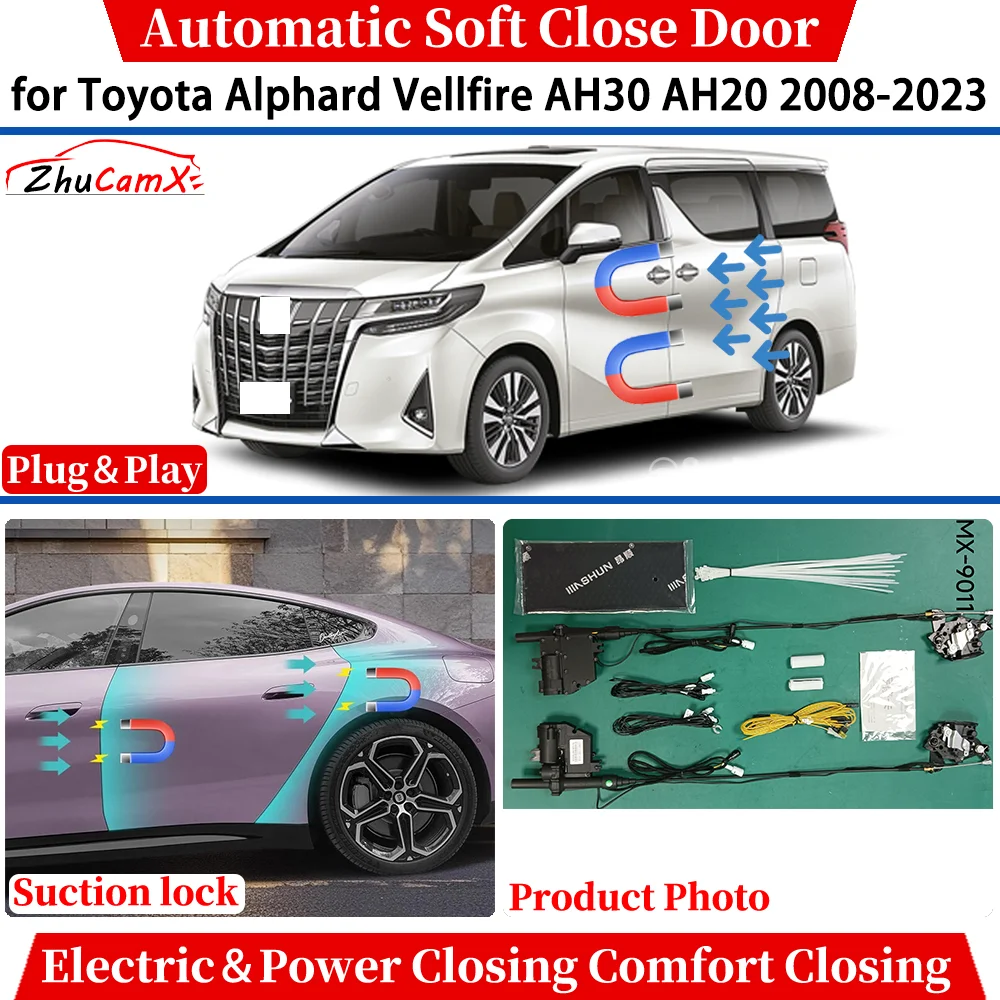 

for Toyota Alphard Vellfire AH30 AH20 2008-2023 Automatic Soft Close Door Electric Power Comfort Closing Suction lock System