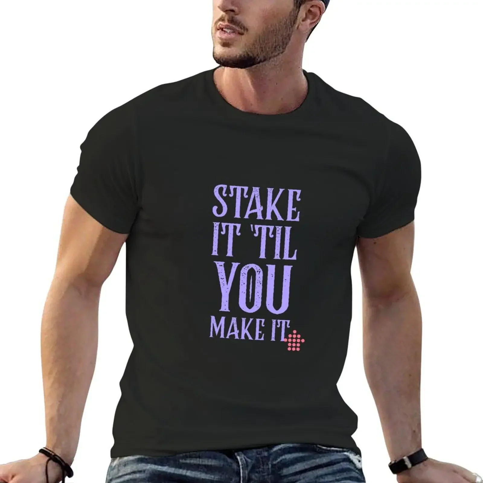 Crypto Merch - Staking T-shirt dogane disegna le tue cose anime, magliette grafiche oversize, semplici magliette bianche da uomo