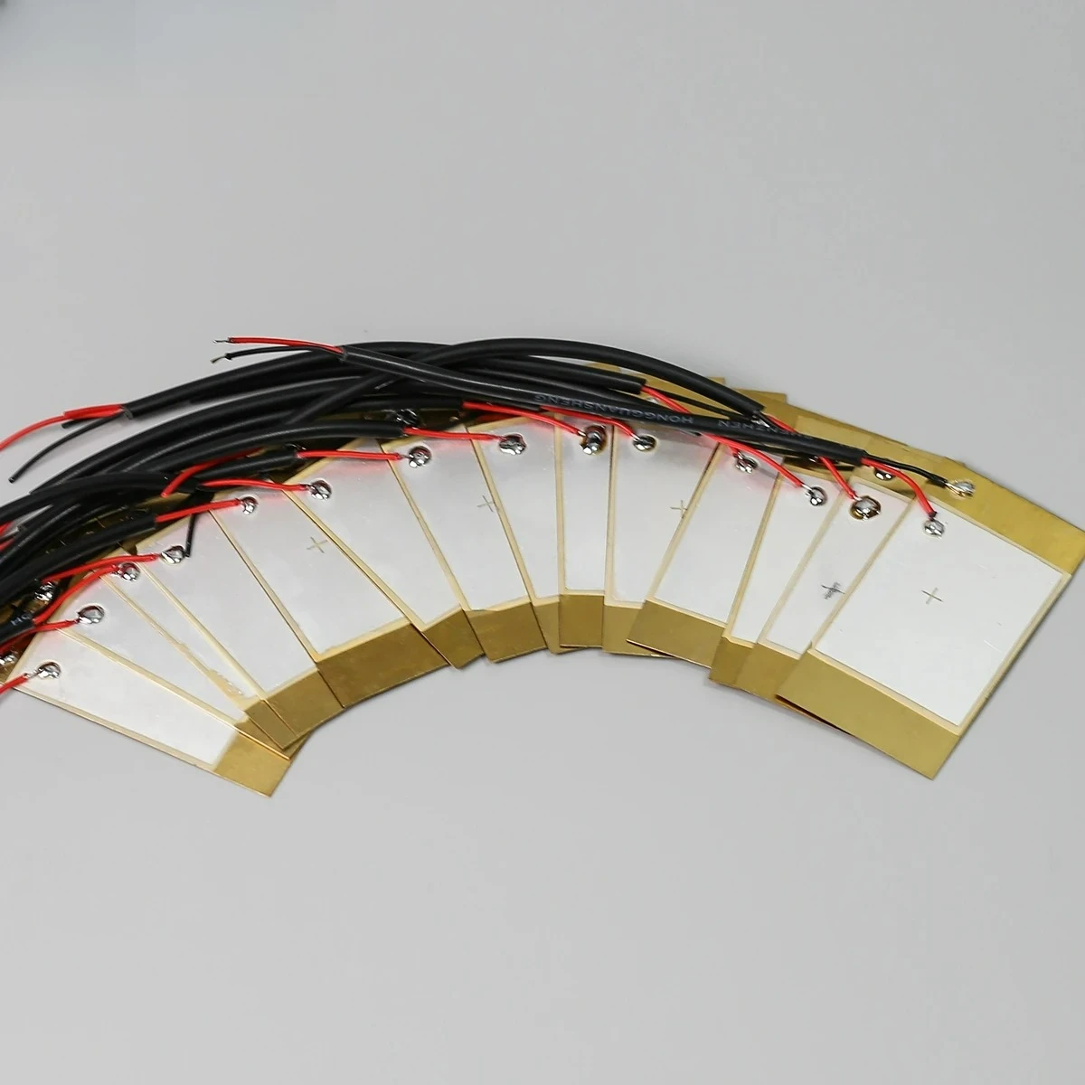 2pcs PZT5 Piezoelectric Ceramic Generator Square Polycrystalline Floor Pressure Generator Vibration Sensing Ceramic